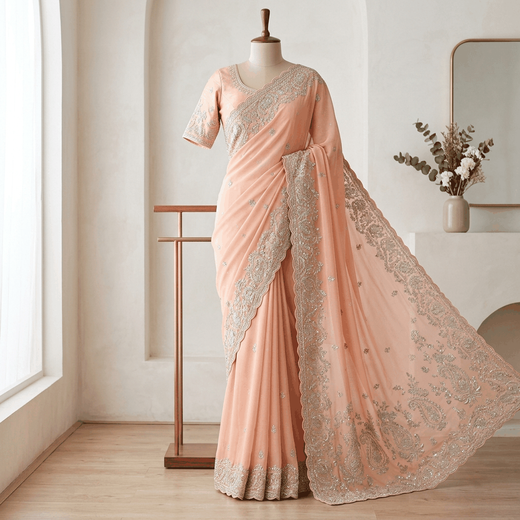 Digital Floral Georgette Saree
